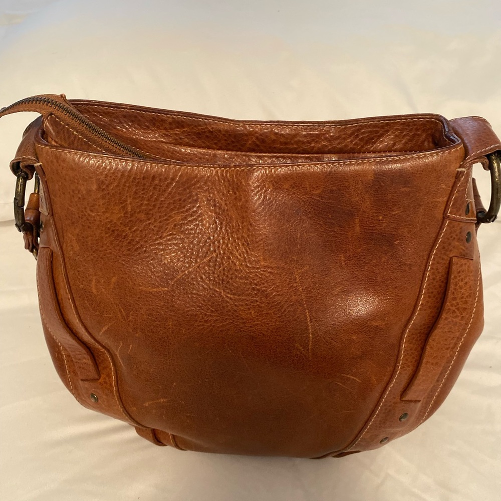 Genuine Frye leather hobo bag.